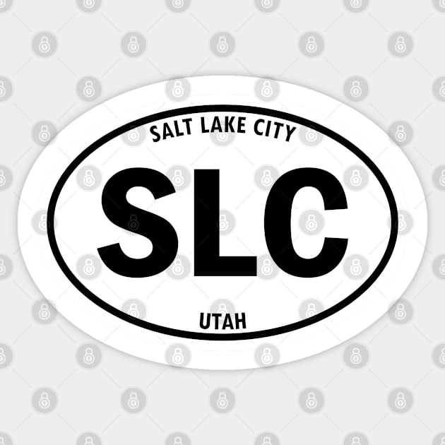 Salt Lake City, Utah SLC Oval Travel Sticker Sticker by SeaStories